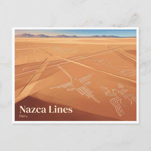 Nazca-linjerna Peru Vykort (Framsida)