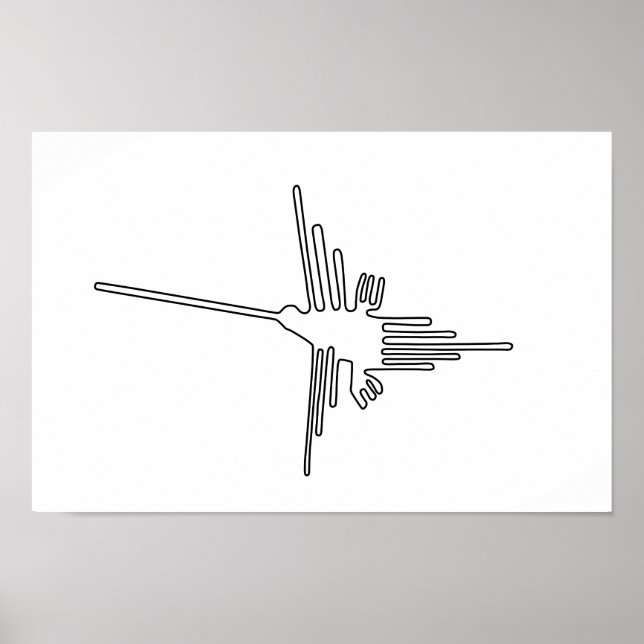 Nazca Peru (fågelns forna geoglyph symbol mylig en Poster (Framsidan)
