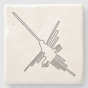 Nazca Peru (fågelns forna geoglyph symbol mylig en Stenunderlägg