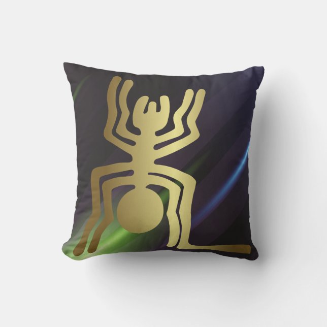 Nazca Peru Guld Spiders Dekorativ kudde (Framsida)