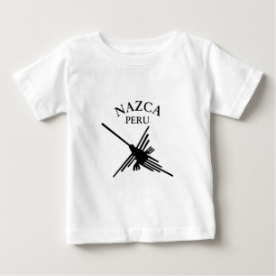 Nazca Peru Hummingbird med böjd text Tee Shirt