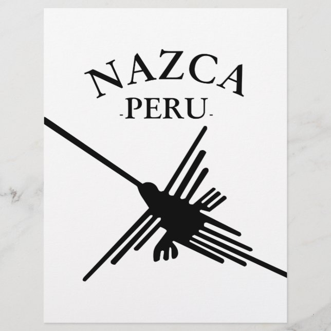 Nazca Peru Hummingbird with Curved Text (Framsida)