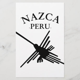 Nazca Peru Hummingbird with Curved Text Brevpapper