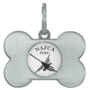 Nazca Peru Hummingbird with Curved Text ID-bricka Husdjur