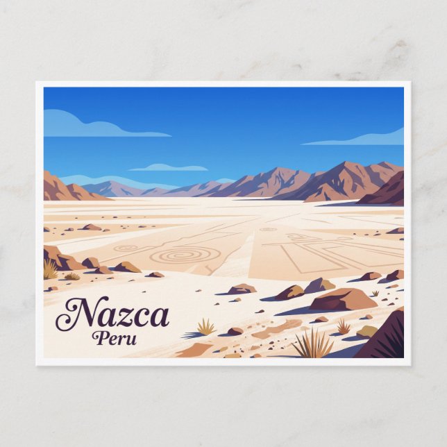 Nazcaöknen Peru Vykort (Framsida)
