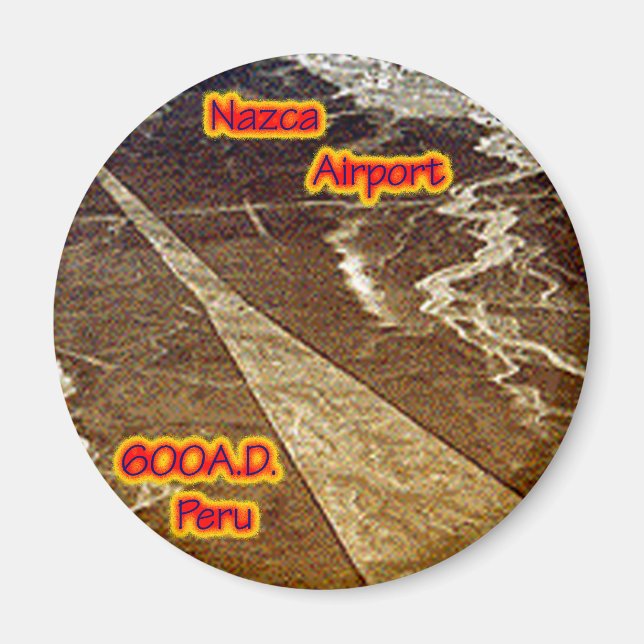 Nazcas flygplats 600A.D Magnet (Framsidan)