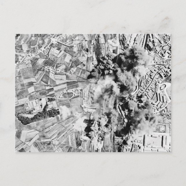Nazi Railroad Yards bombade i Operation Strangle Vykort (Framsida)