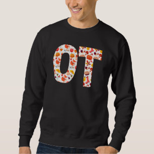 Nb6e Ot Occupation Therapy Autumn Fall Thanksgiv Lång Ärmad Tröja