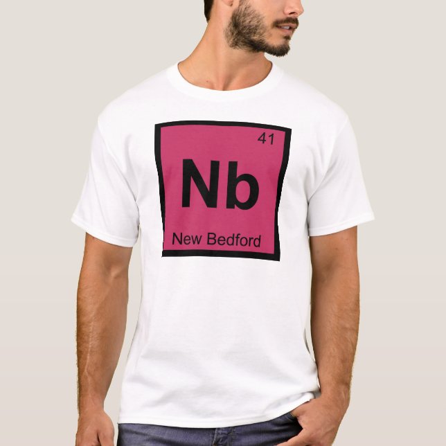 Nb - New Bedford Massachusetts Chemistry Symbol Tee (Framsida)