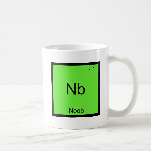 NB - Noob Chemistry Inslag Symbol Funny Newbie Kaffemugg (Höger)