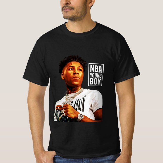 Nba Youngboy Fattigare aldrig igen T Shirt (Framsida)