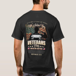 NBCA Petaluma Veterans Day Parad Vets in Vettes T Shirt