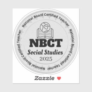 NBCT Anpassningsbar Social Studies Lärares natione Klistermärken