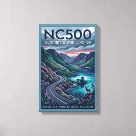 NC500 Skottlands ultimata road trip-resa Poster Canvastryck