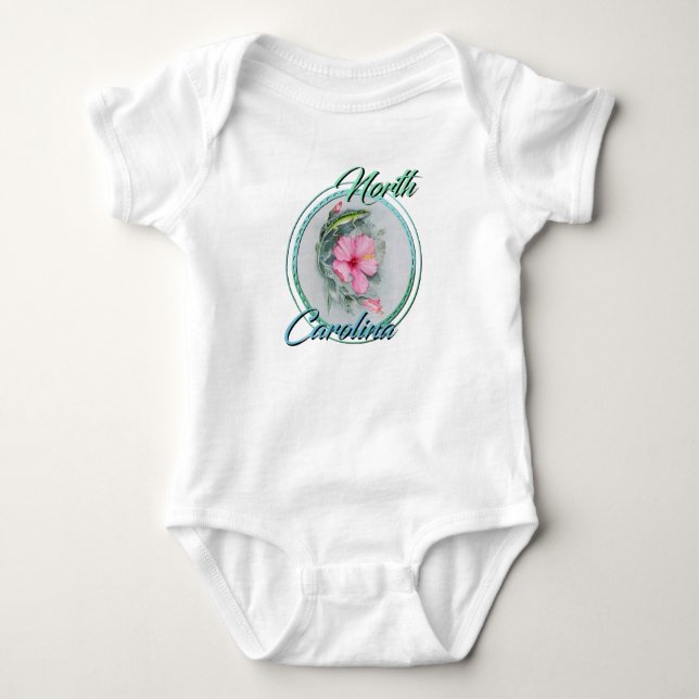 NC Anole och Hibiscus T Shirt (Framsida)