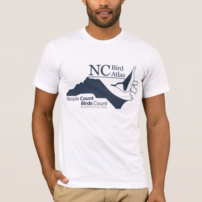 NC Bird Atlas - T-shirt Stor Logotyp (Framsida)