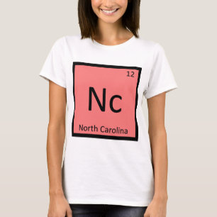Nc - North Carolina State Chemistry Periodiska sys T-shirt