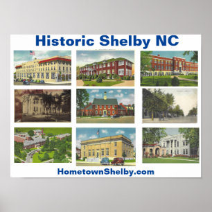 NC-Poster för historik Shelby Poster