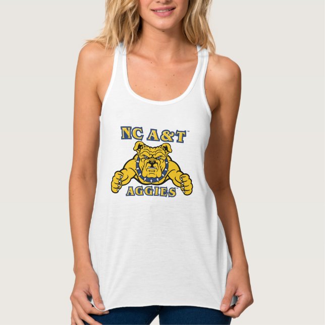 NC&T-aggier | Aggie Bulldog Linne Med Racerback (Framsida)