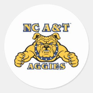 NC&T-aggier Aggie Bulldog Runt Klistermärke