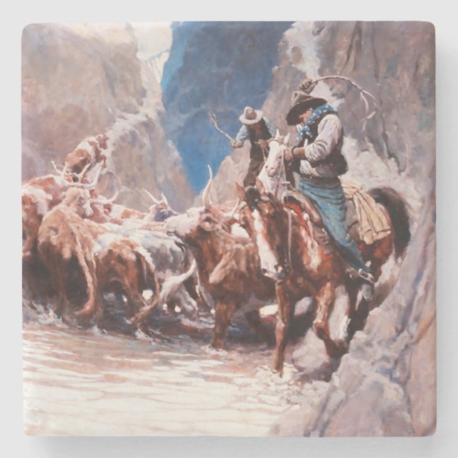 NC Wyeth avger Western konst Stenunderlägg (Framsidan)