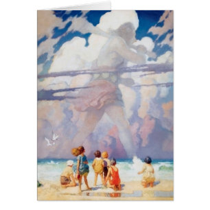 NC Wyeth Giant Artwork Beach Coastal Hälsningskort