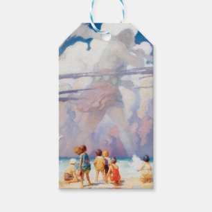 NC Wyeth Giant Artwork Beach Coastal Presentetikett