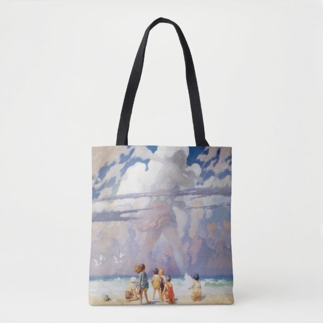 NC Wyeth Giant Artwork Beach Coastal Tygkasse (Framsida)