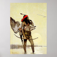 NC Wyeth Historiemålning Infödingsindian Jakt