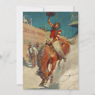 NC Wyeth historisk målning "The Rodeo" Inbjudningar