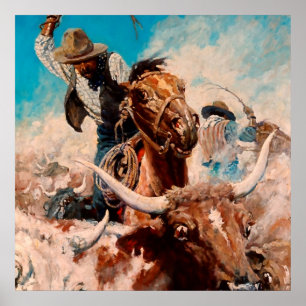 NC Wyeth målar "Utskärning" Poster