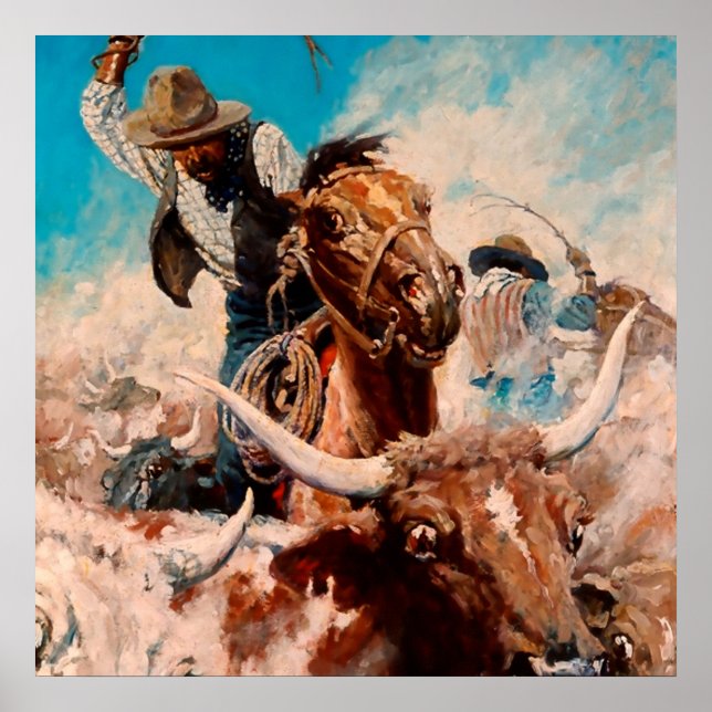 NC Wyeth målar "Utskärning" Poster (Framsidan)