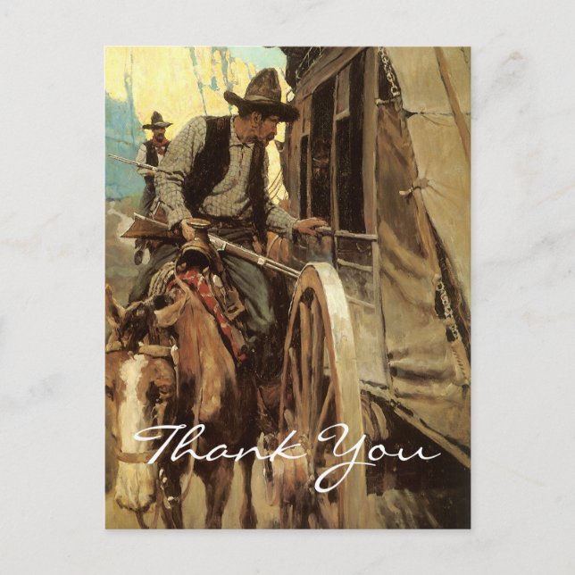 NC Wyeth Vintage Cowboy Vykort (Framsida)