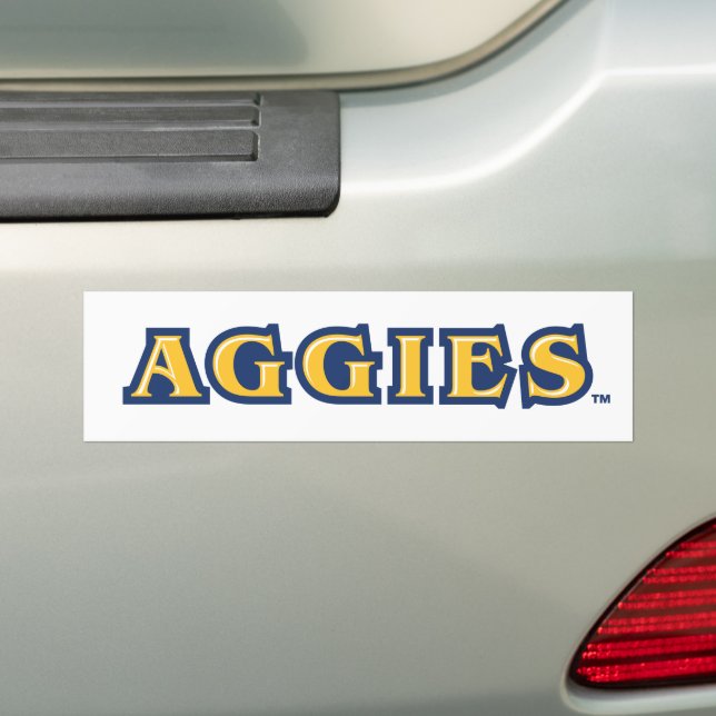 NCA&T-läge Universiteten | Aggies Wordmark Bildekal (På Bil)
