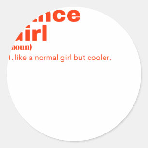 Nce Girl - Dance Runt Klistermärke