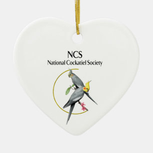NCS-hjärtaprydnad Julgransprydnad Keramik