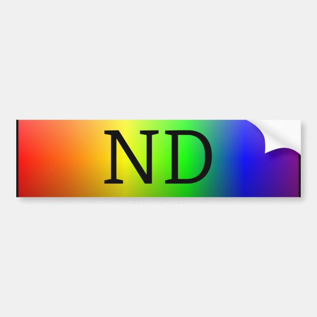ND (NeuroDiverse) Bildekal (Framsidan)