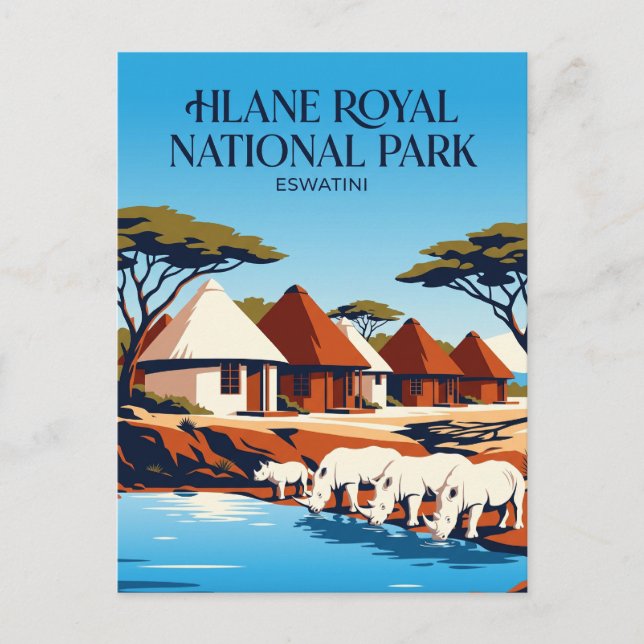 Ndlovu Camp Eswatini Vykort (Framsida)