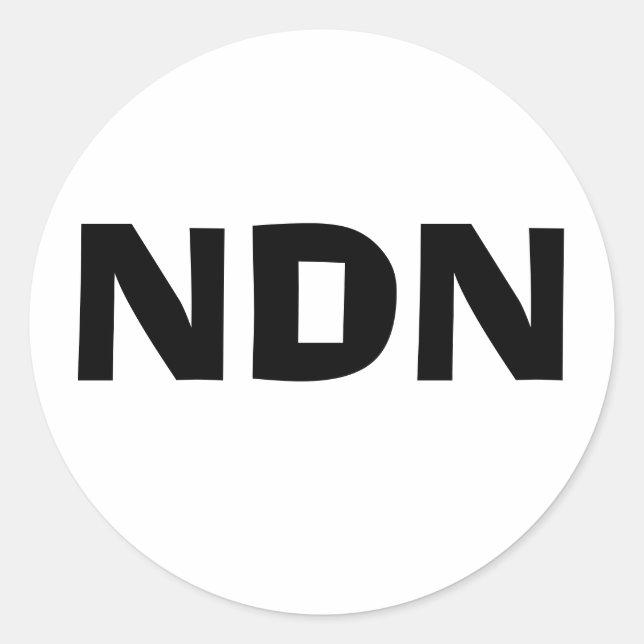 NDN decal Runt Klistermärke (Framsida)