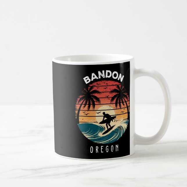 Ndon Oregon Surfbräda Vågor Strand  Kaffemugg (Höger)