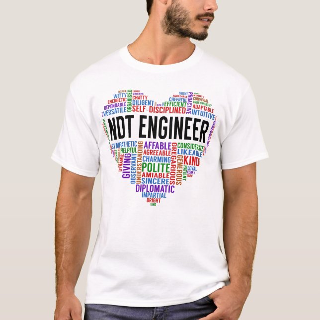 Ndt Ingenjör Heart T Shirt (Framsida)