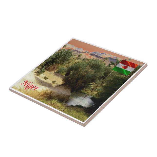 NE008 NIGER, Oasis Bilma, Afrika Kakelplatta (Sidan)