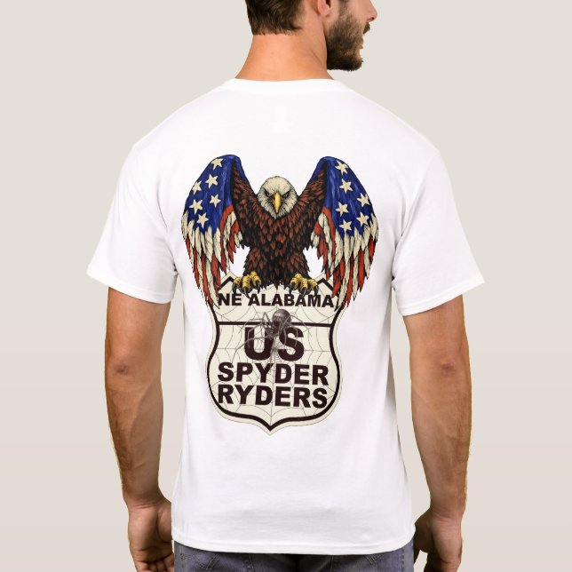 NE Alabama Kapitel - Örnlogotyp 2s T Shirt (Baksida)