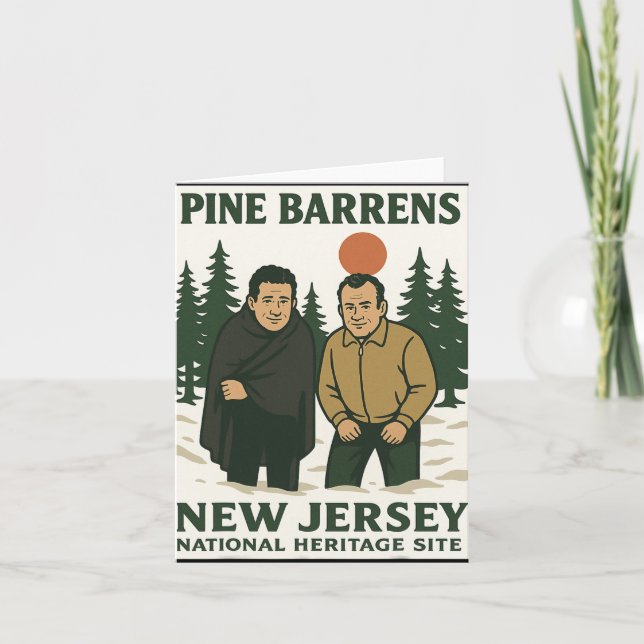 Ne Barrens New Jersey Graphic Design  Kort (Framsida)