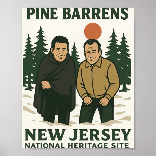 Ne Barrens New Jersey Graphic Design  Poster (Framsidan)