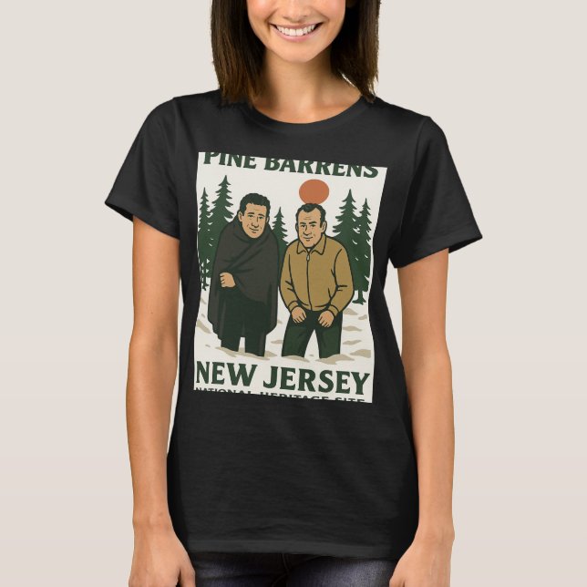 Ne Barrens New Jersey Graphic Design  T Shirt (Framsida)