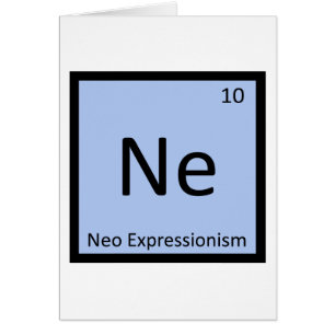NE - Neo Expressionism Art Chemistry Symbol Hälsningskort