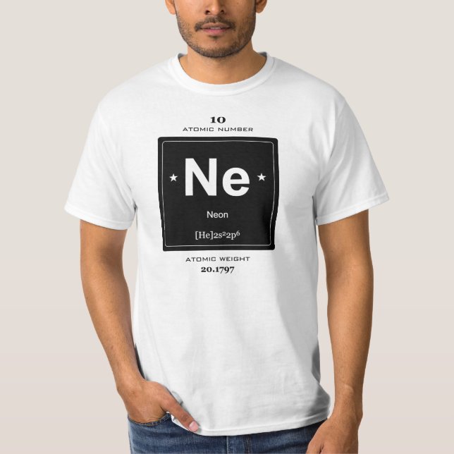 Ne neon (kemiska inslag) tee (Framsida)