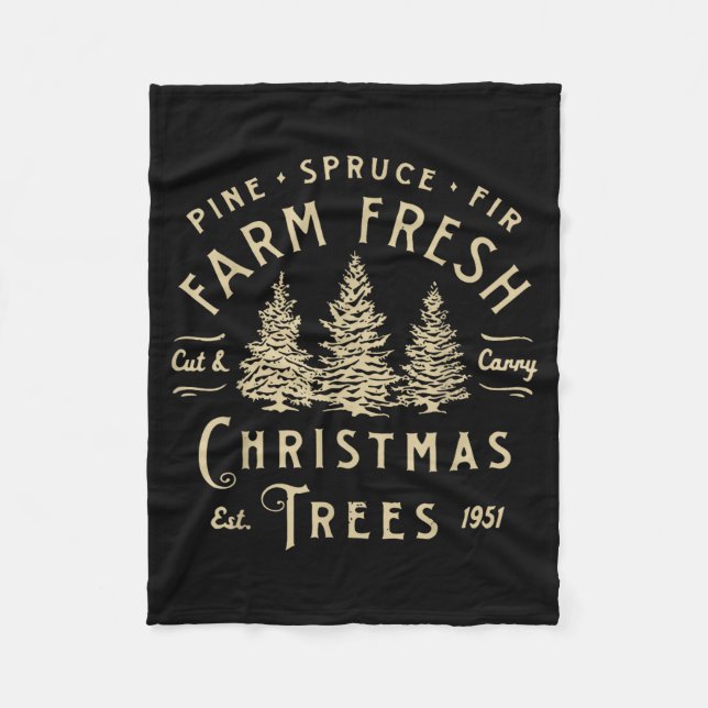 Ne Spruce Fir Farm Fresh Cut &amp; Carry Christmas Fleecefilt (Framsidan)
