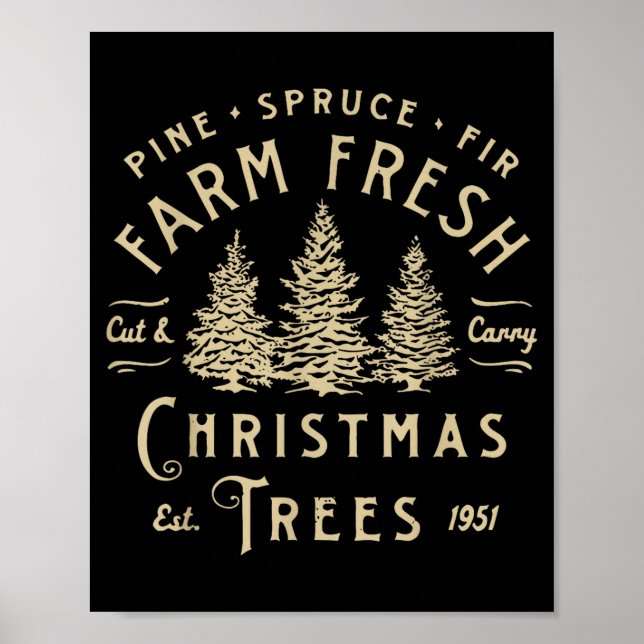 Ne Spruce Fir Farm Fresh Cut &amp; Carry Christmas Poster (Framsidan)
